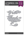 Hero Arts - Lovely Letterpress Collection - Letterpress + Foil Plate - Hello & Thank You-ScrapbookPal