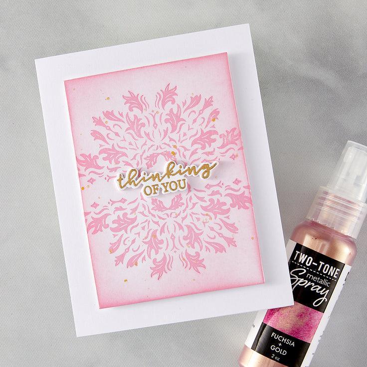 Hero Arts - Lovely Letterpress Collection - Letterpress + Foil Plate - Lavish Flourish-ScrapbookPal