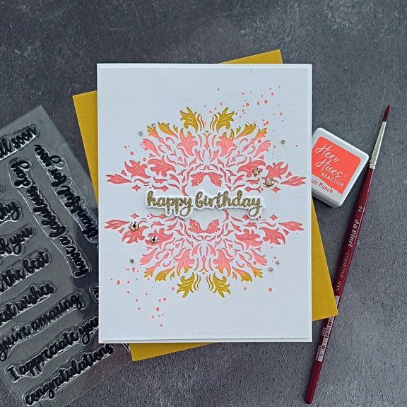 Hero Arts - Lovely Letterpress Collection - Letterpress + Foil Plate - Lavish Flourish-ScrapbookPal