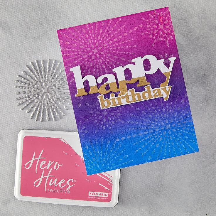Hero Arts - Lovely Letterpress Collection - Letterpress + Foil Plate - Starbursts Set-ScrapbookPal