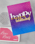 Hero Arts - Lovely Letterpress Collection - Letterpress + Foil Plate - Starbursts Set-ScrapbookPal
