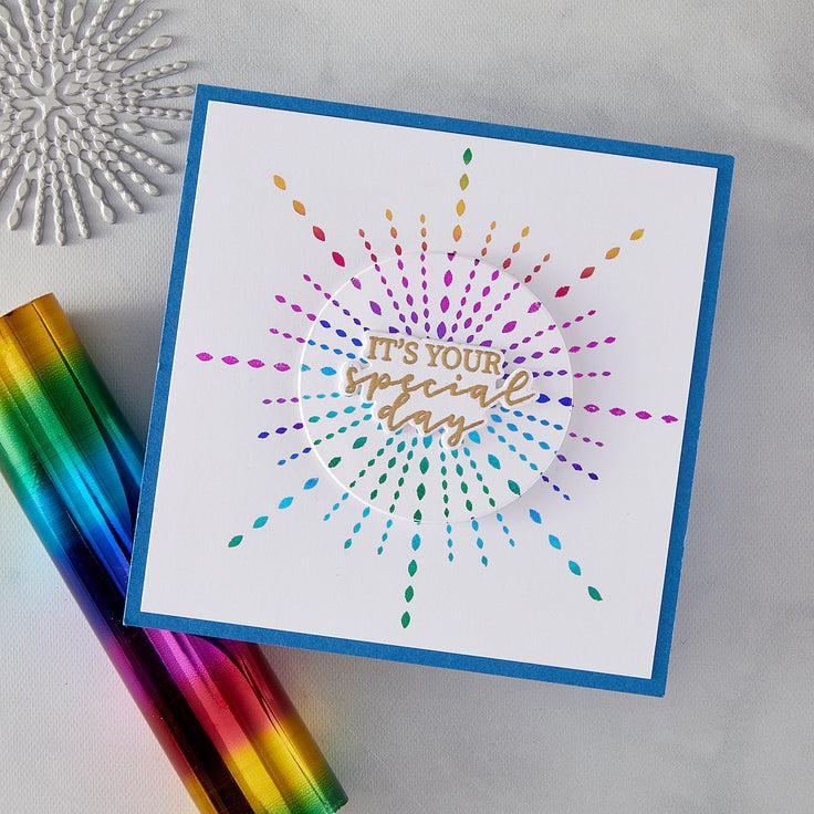 Hero Arts - Lovely Letterpress Collection - Letterpress + Foil Plate - Starbursts Set-ScrapbookPal