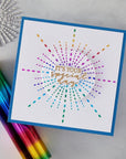 Hero Arts - Lovely Letterpress Collection - Letterpress + Foil Plate - Starbursts Set-ScrapbookPal