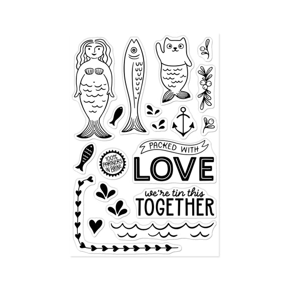 Hero Arts - Packed With Love Collection - Clear Stamps - Partners In Brine-ScrapbookPal