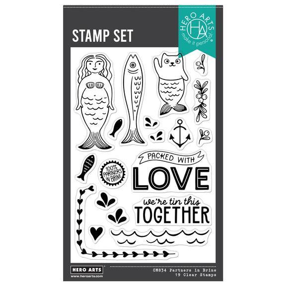 Hero Arts - Packed With Love Collection - Clear Stamps - Partners In Brine-ScrapbookPal