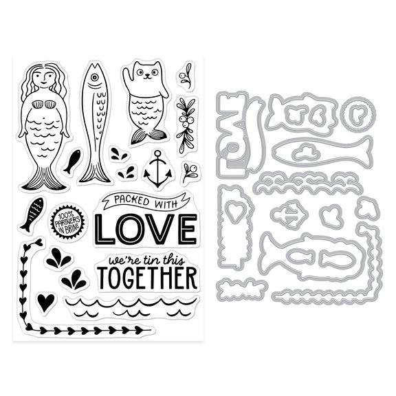 Hero Arts - Packed With Love Collection - Stamp & Cut - Partners In Brine-ScrapbookPal