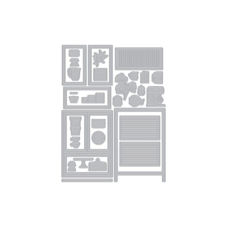 Hero Arts - Retro Kitchen Collection - Dies - Classic Cabinet-ScrapbookPal
