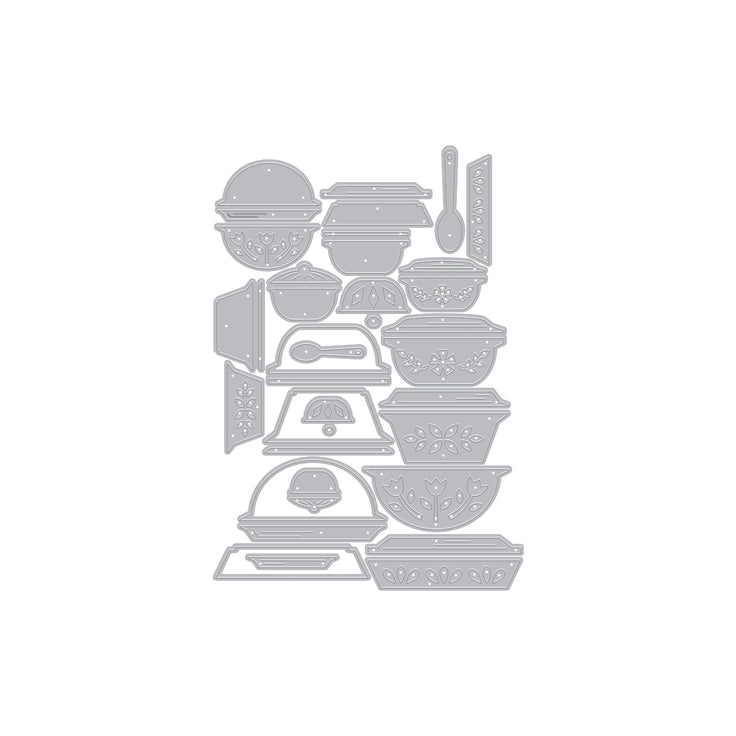 Hero Arts - Retro Kitchen Collection - Dies - Classic Casserole-ScrapbookPal