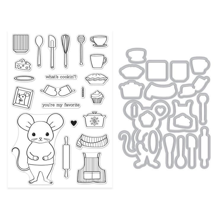 Hero Arts - Retro Kitchen Collection - Stamp & Cut XL - What's Cookin'?-ScrapbookPal