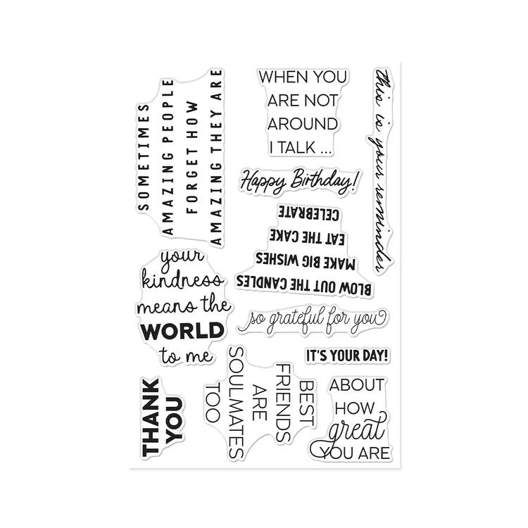 Hero Arts - Say It With Style Collection - Clear Stamps - Say It Inside &amp; Out-ScrapbookPal