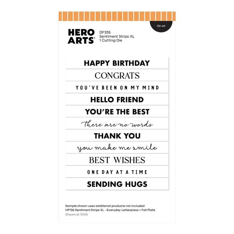 Hero Arts - Say It With Style Collection - Dies - Sentiment Strips XL-ScrapbookPal