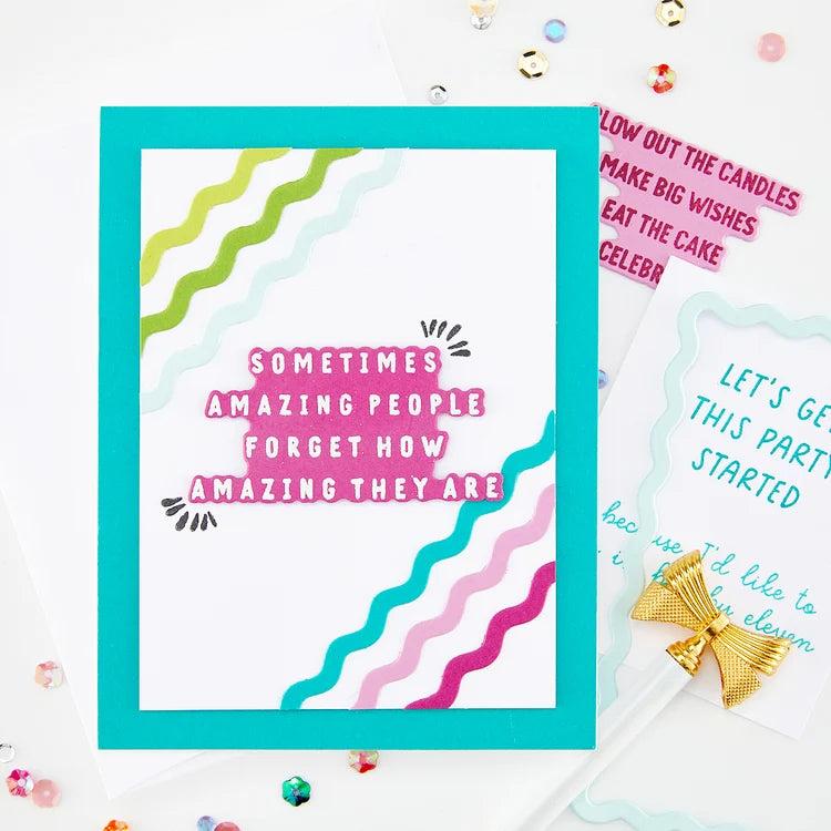 Hero Arts - Say It With Style Collection - Stamp &amp; Cut - Say It Inside &amp; Out-ScrapbookPal