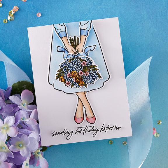 Hero Arts - Seaside Blooms Collection - Clear Stamps - Summer Blooms-ScrapbookPal