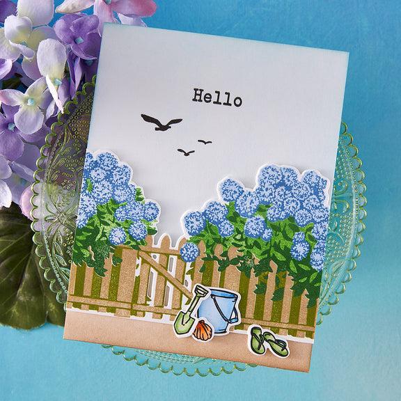 Hero Arts - Seaside Blooms Collection - Stamp &amp; Cut - Coastal Blooms HeroScape-ScrapbookPal