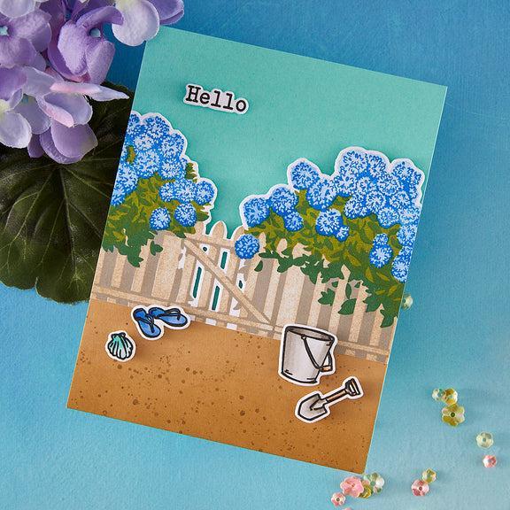 Hero Arts - Seaside Blooms Collection - Stamp &amp; Cut - Coastal Blooms HeroScape-ScrapbookPal