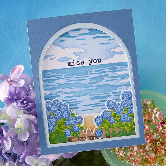 Hero Arts - Seaside Blooms Collection - Stamp &amp; Cut - Coastal Blooms HeroScape-ScrapbookPal