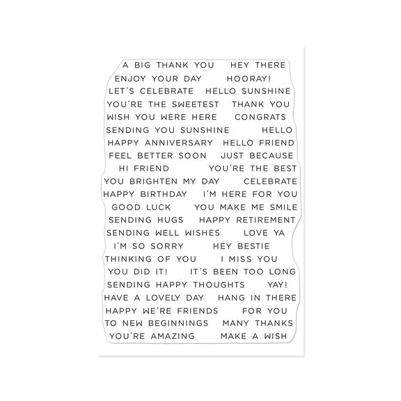 Hero Arts - Spring Meadow Collection - Clear Stamps - Everyday Sentiment Strips 2-ScrapbookPal