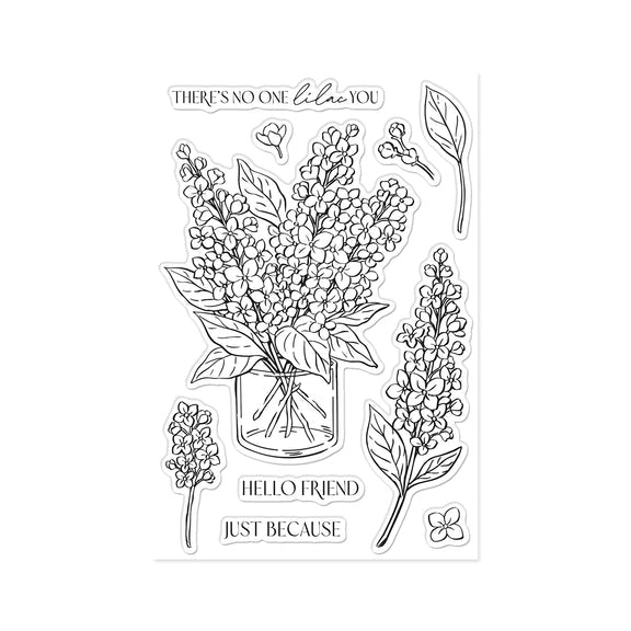 Hero Arts - Spring Meadow Collection - Clear Stamps - No One Lilac You-ScrapbookPal