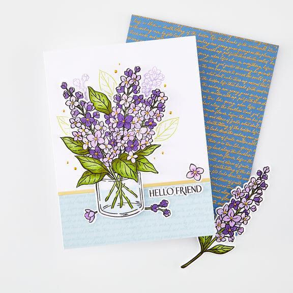 Hero Arts - Spring Meadow Collection - Cling Stamps - Birdsong Script-ScrapbookPal