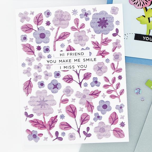 Hero Arts - Spring Meadow Collection - Dies - Meadow Blooms Cover Plate-ScrapbookPal
