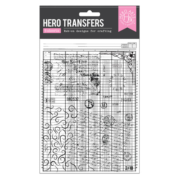Hero Arts - Spring Meadow Collection - Hero Transfers - Grids &amp; Icons Mixed Media-ScrapbookPal