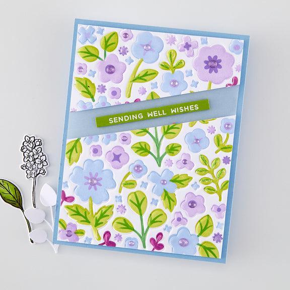 Hero Arts - Spring Meadow Collection - Stencils - Color Layering Meadow Blooms-ScrapbookPal