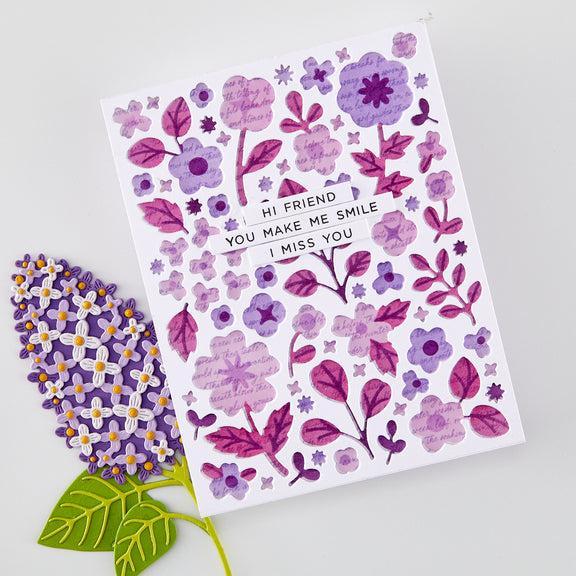 Hero Arts - Spring Meadow Collection - Stencils - Color Layering Meadow Blooms-ScrapbookPal