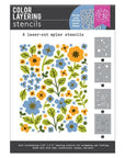 Hero Arts - Spring Meadow Collection - Stencils - Color Layering Meadow Blooms-ScrapbookPal