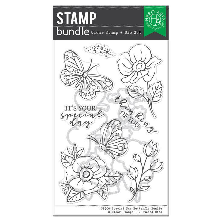 Hero Arts - Spring Whimsy Collection - Clear Stamps &amp; Dies - Special Day Butterfly-ScrapbookPal