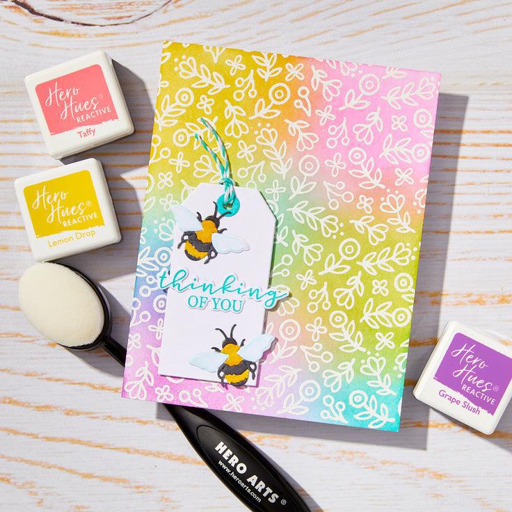 Hero Arts - Spring Whimsy Collection - Cling Stamps - Whimsy Floral-ScrapbookPal