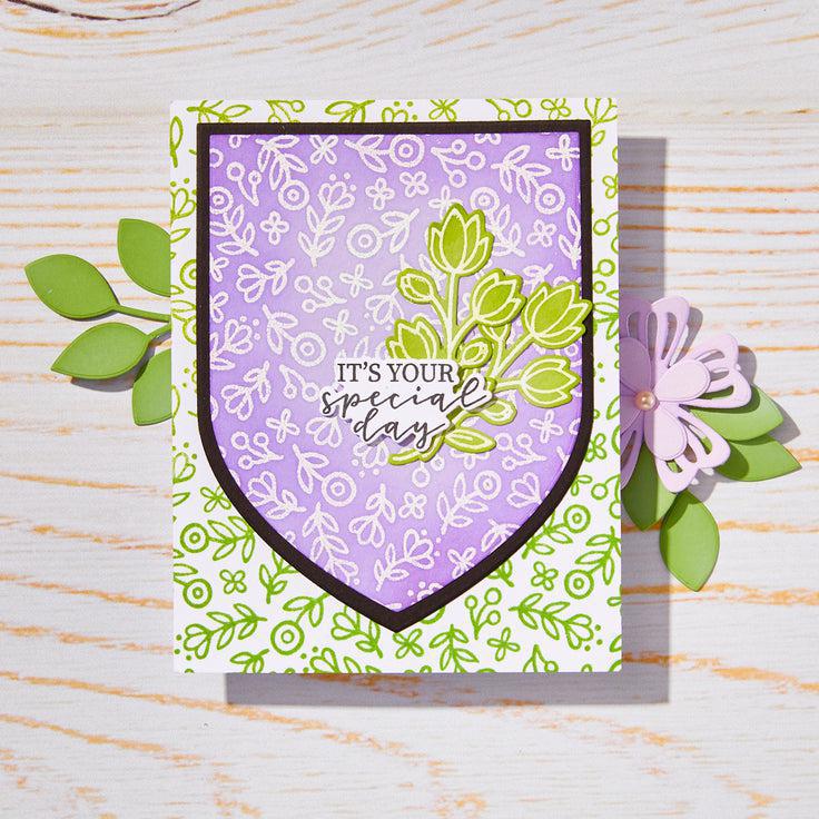 Hero Arts - Spring Whimsy Collection - Cling Stamps - Whimsy Floral-ScrapbookPal