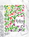 Hero Arts - Stencils - Color Layering Tulip Pattern-ScrapbookPal
