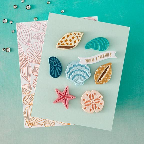 Hero Arts - Summer By The Shore Collection - Dies - Sophisticated Shells-ScrapbookPal