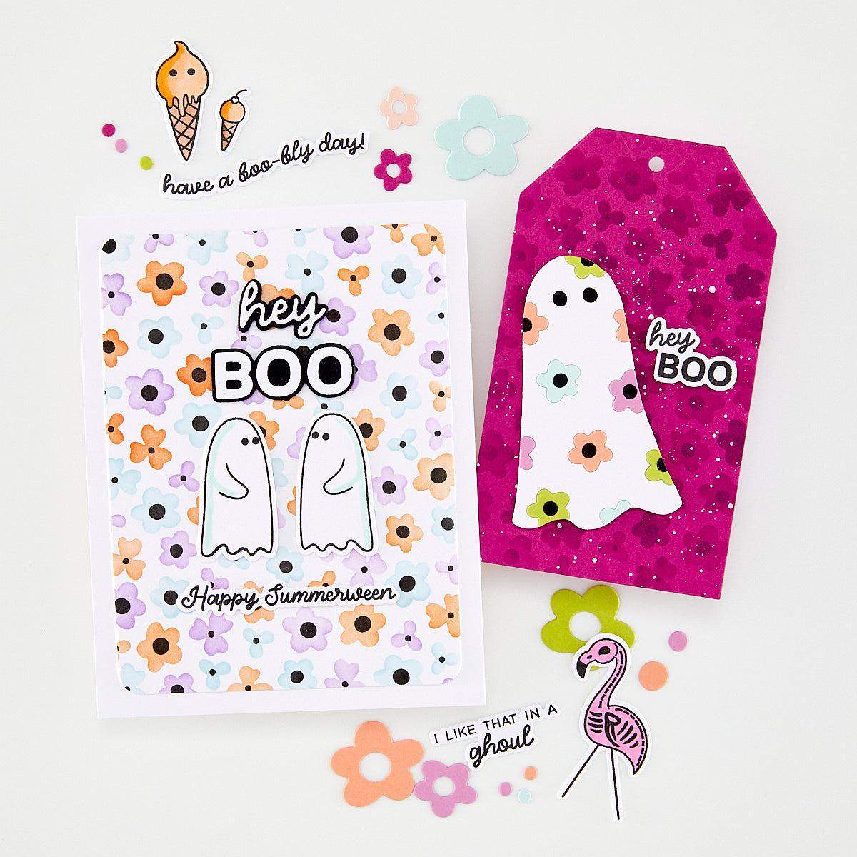 Hero Arts - Summerween Collection - Clear Stamps - Beach Boos-ScrapbookPal
