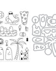 Hero Arts - Summerween Collection - Stamp & Cut - Beach Boos-ScrapbookPal