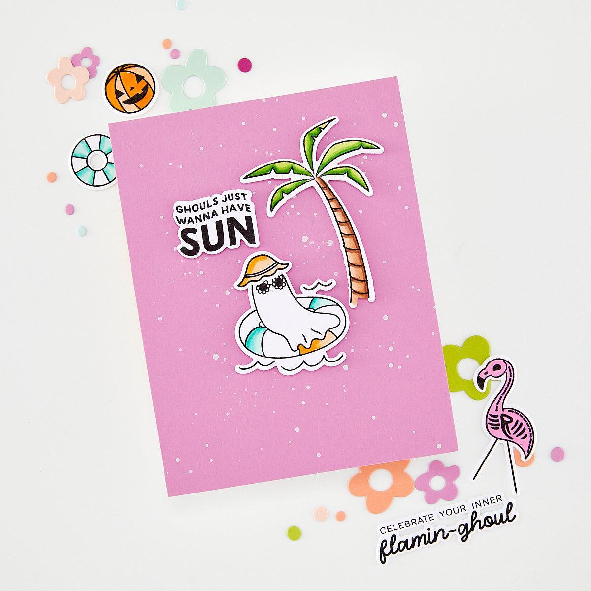 Hero Arts - Summerween Collection - Stamp &amp; Cut - Beach Boos-ScrapbookPal