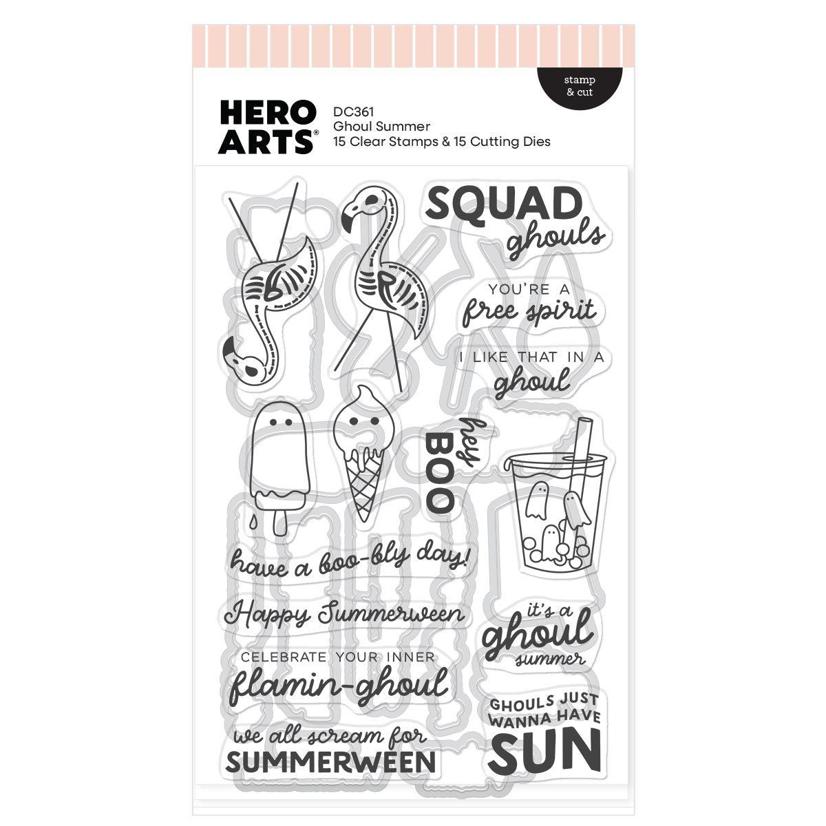 Hero Arts - Summerween Collection - Stamp &amp; Cut - Ghoul Summer-ScrapbookPal