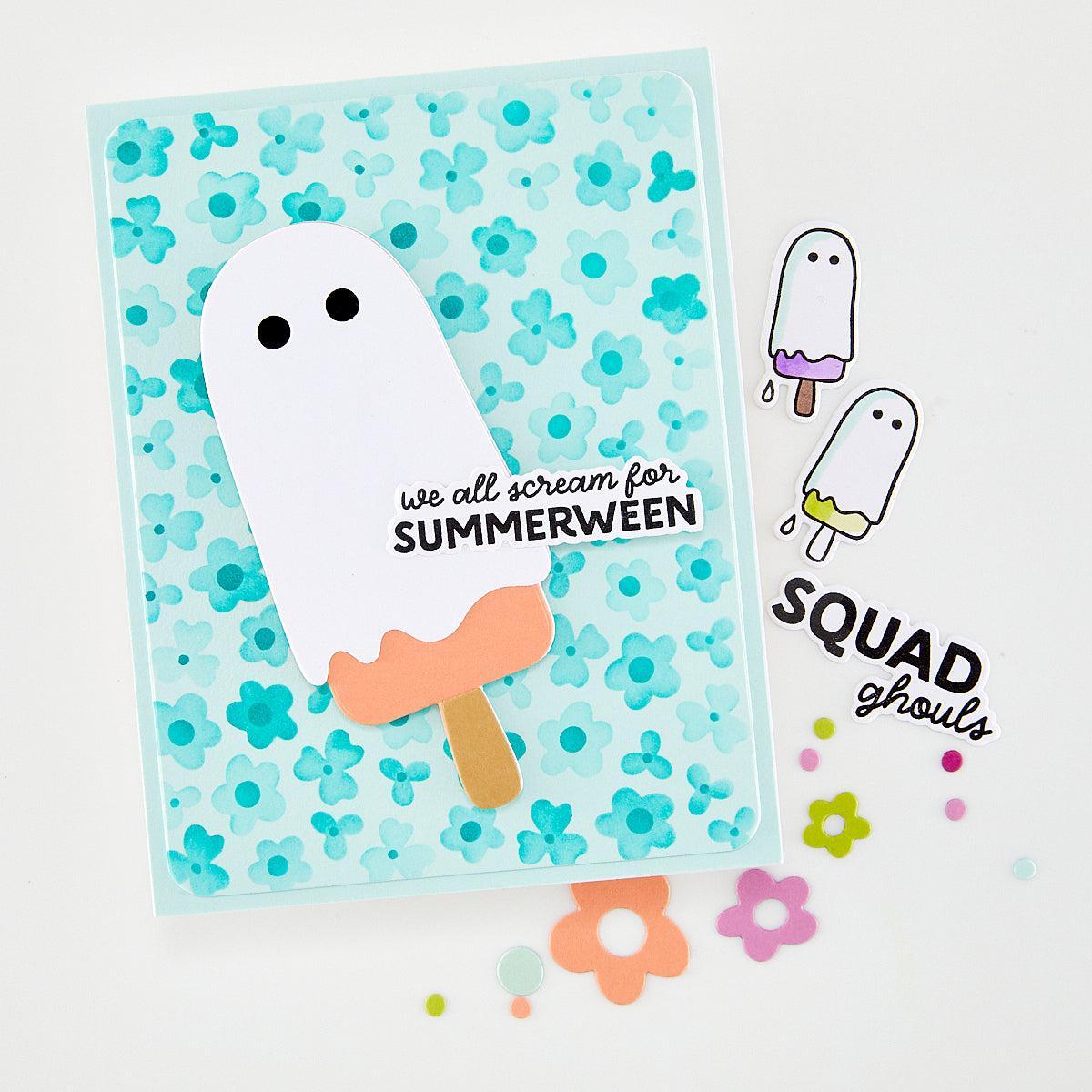 Hero Arts - Summerween Collection - Stencils - Flower Power-ScrapbookPal