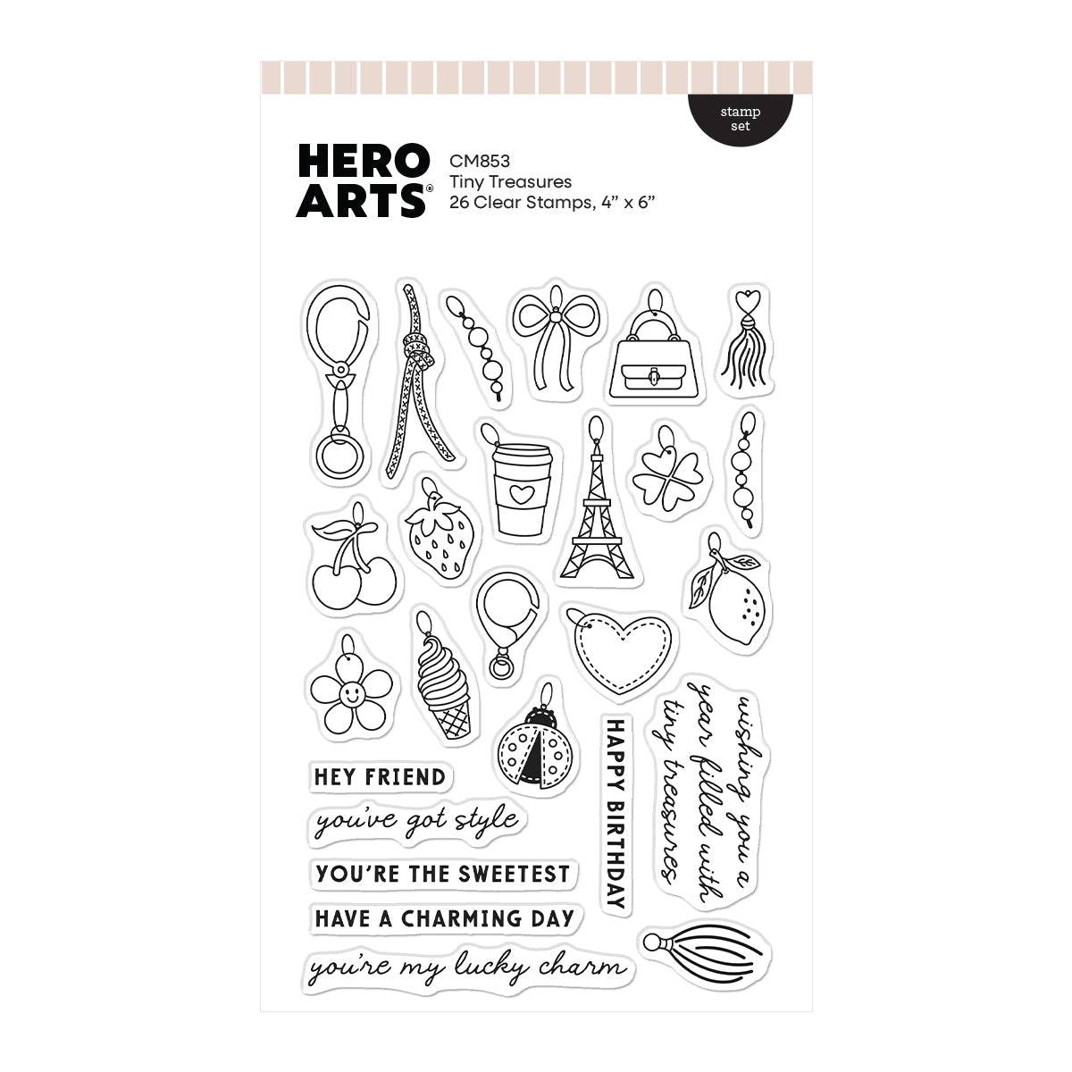 Hero Arts - Tote-ally Awesome Collection - Clear Stamps - Tiny Treasures-ScrapbookPal