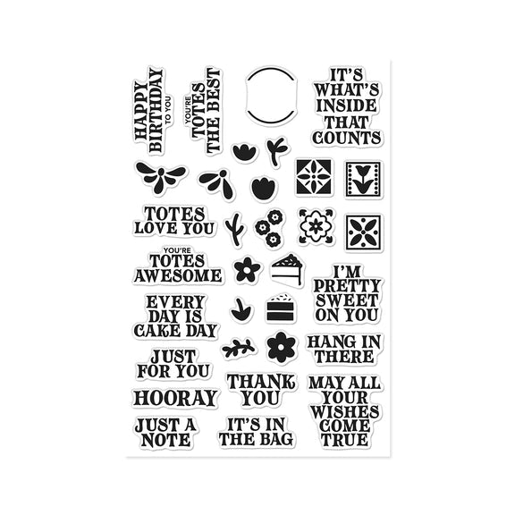 Hero Arts - Tote-ally Awesome Collection - Clear Stamps - Totes the Best-ScrapbookPal