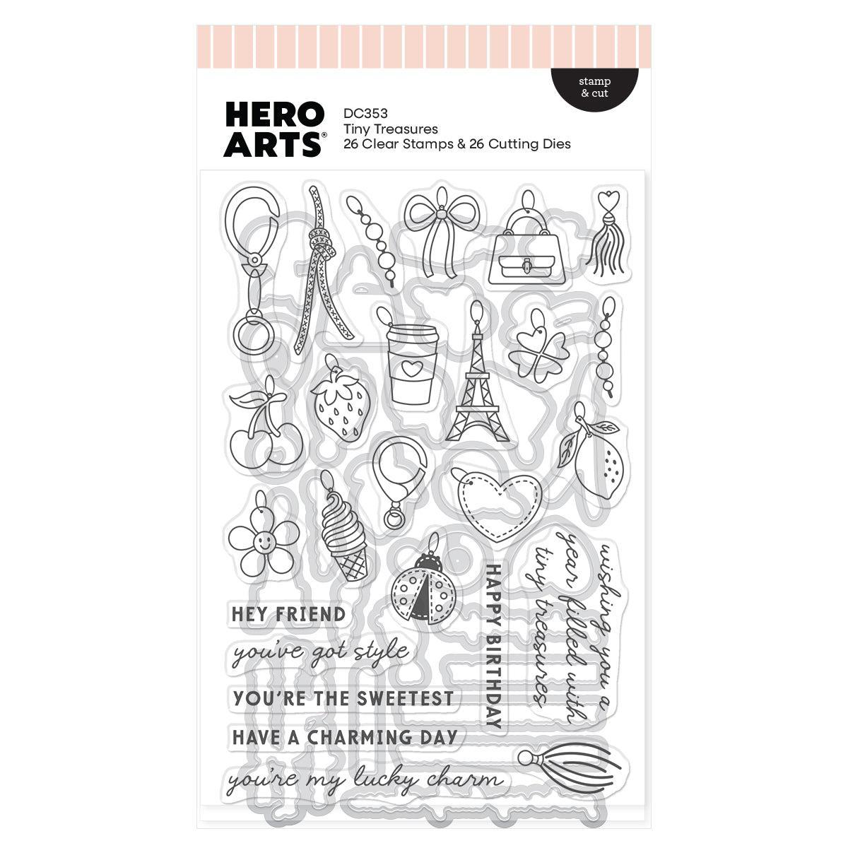 Hero Arts - Tote-ally Awesome Collection - Stamp &amp; Cut - Tiny Treasures-ScrapbookPal