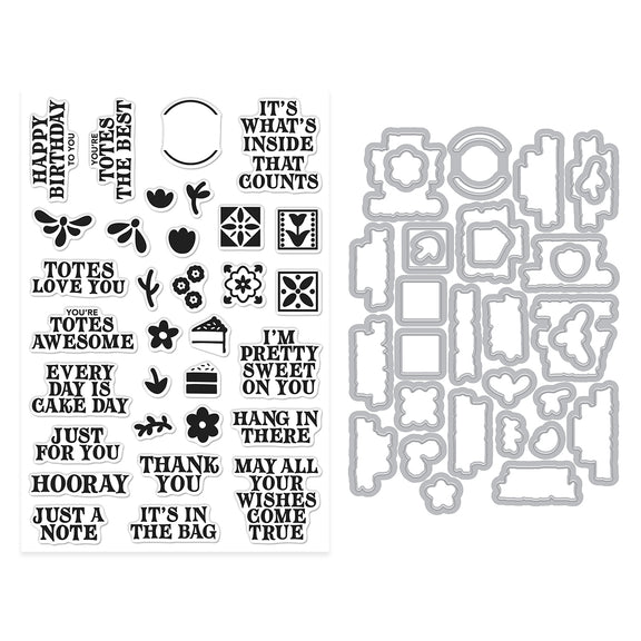 Hero Arts - Tote-ally Awesome Collection - Stamp &amp; Cut - Totes the Best-ScrapbookPal