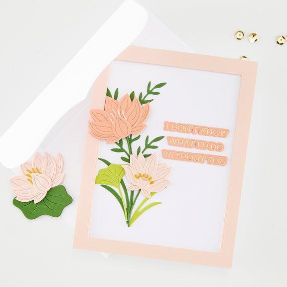 Hero Arts - Tranquil Garden Collection - Dies - Lotus Flower-ScrapbookPal