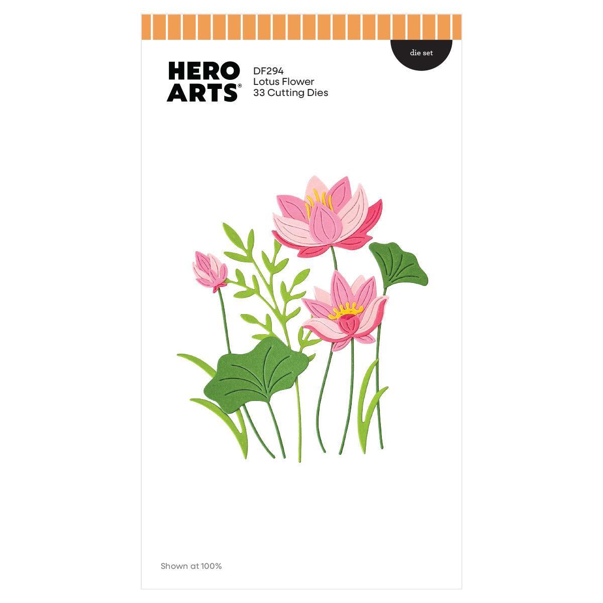 Hero Arts - Tranquil Garden Collection - Dies - Lotus Flower-ScrapbookPal