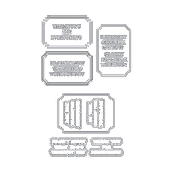 Hero Arts - Tranquil Garden Collection - Letterpress + Foil & Cut - Lovely Labels-ScrapbookPal