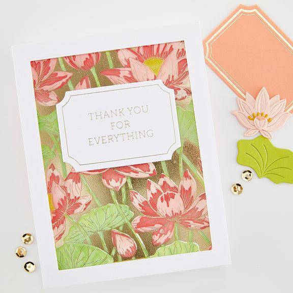 Hero Arts - Tranquil Garden Collection - Letterpress + Foil Plate - Lotus Field-ScrapbookPal