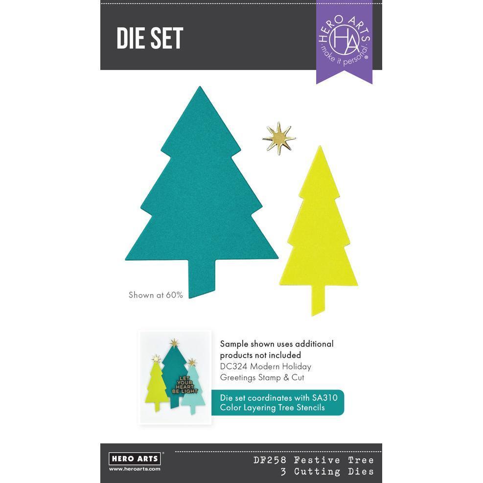 Hero Arts - Very Merry Collection - Dies - Festive Tree Die-ScrapbookPal