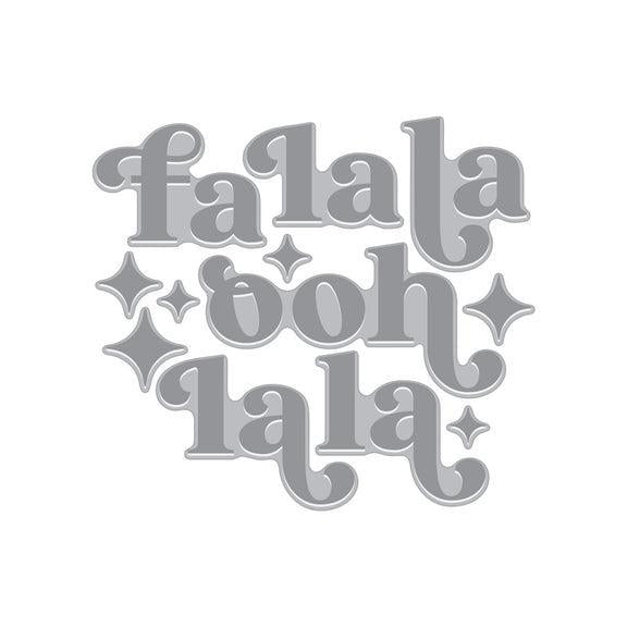Hero Arts - Very Merry Collection - Letterpress + Foil Plate - Fa La La-ScrapbookPal
