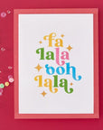 Hero Arts - Very Merry Collection - Letterpress + Foil Plate - Fa La La-ScrapbookPal