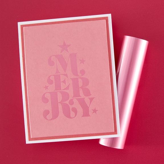 Hero Arts - Very Merry Collection - Letterpress + Foil Plate - Merry-ScrapbookPal